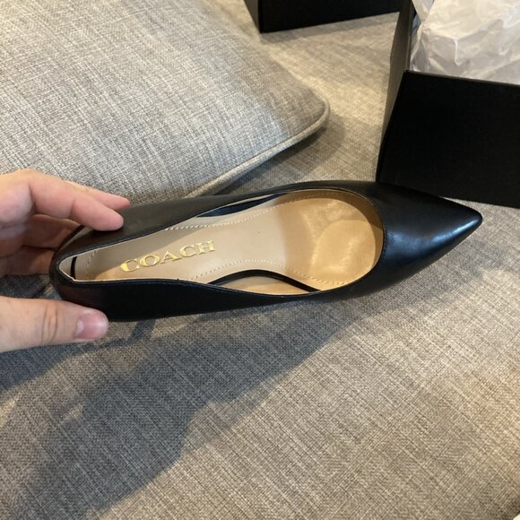 Coach Wiley Canvas and Leather Pump Heel Shoes - Picture 12 of 15